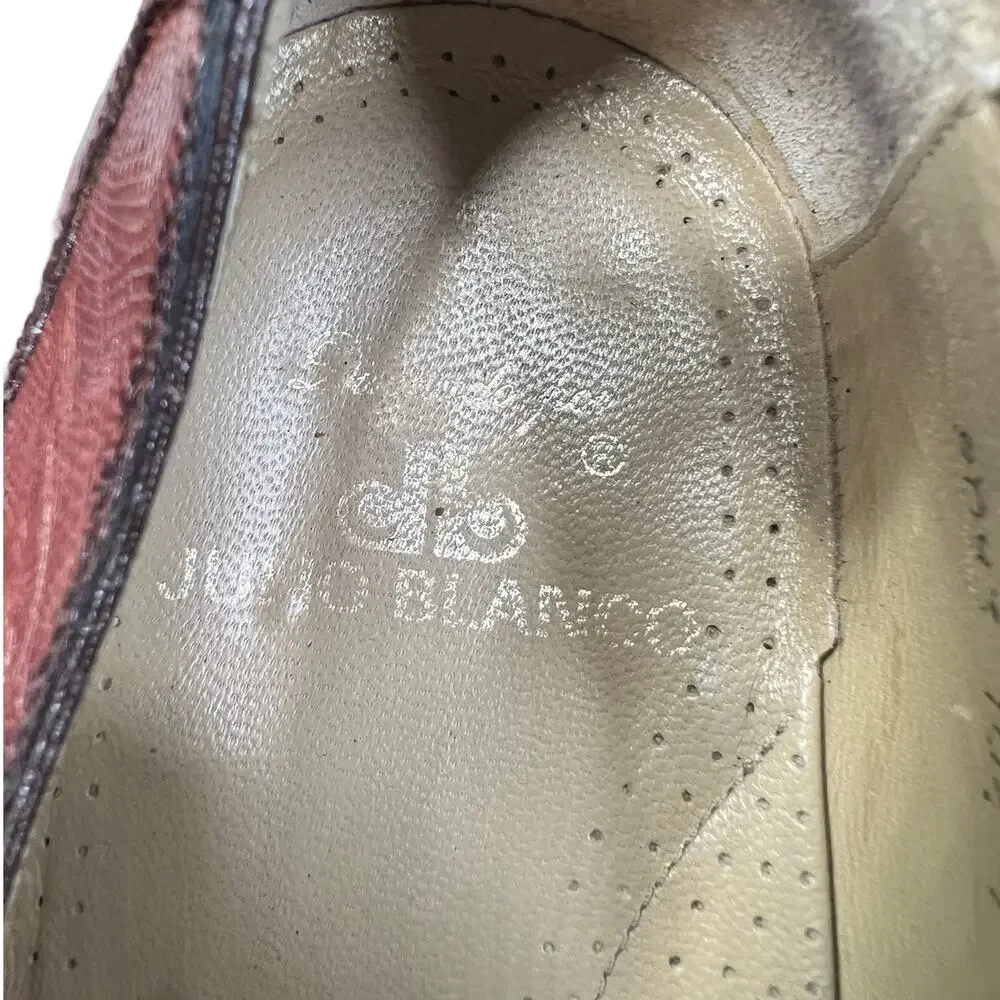 Julio Blanco Men’s Brown Lizard Monk Strap Dress Shoes Size US 10.5